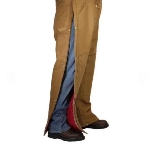 NWT Carhartt Vintage R04 Duck Quilt Lined Double Knee Canvas Overall Tan 50x30 - Picture 2 of 14